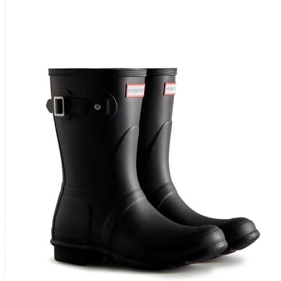 Hunter Original Shortie Women Rain Boot Brand New - BLACK - Picture 1 of 3